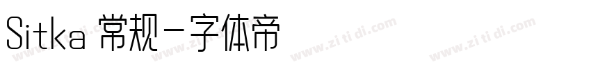 Sitka 常规字体转换